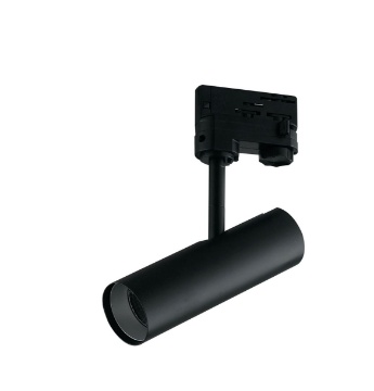Immagine di Proiettore Nero Orientabile Led 3000K 4000K Per Binario Trifase Rocket Intec