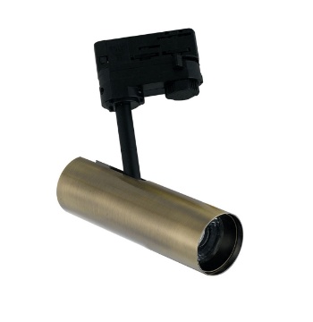 Immagine di Proiettore Orientabile Bronzo Led 3000K 4000K Per Binario Trifase Rocket Intec