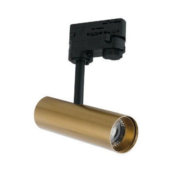 Immagine di Faro Spot Orientabile Rocket Oro Led 3000K 4000K Per Binari Trifase Intec