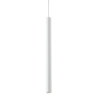 Immagine di Sospensione Cilindro Bianco Con Adattatore Per Binario Trifase Oboe Intec Light