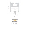 Immagine di Profilo Alluminio 2Mt Bianco Per Strip Led max 10mm Bled G PBLPB2 Gea