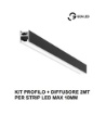 Immagine di Profilo Alluminio Nero 2 Metri Per Strip Led max 10mm Bled G PBLPN2 Gea
