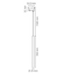 Immagine di Sospensione Cilindrica Cromo Led Oboe Per Sistema Binario Trifase Intec
