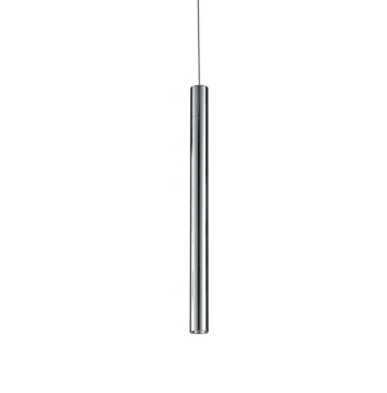 Immagine di Sospensione Cilindrica Cromo Led Oboe Per Sistema Binario Trifase Intec