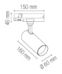 Immagine di Proiettore Orientabile Jet Alto Lumen Led CCT 20w Per Binario Trifase Intec