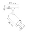 Immagine di Proiettore A Binario Trifase Jet Alto Lumen Luce Orientabile Led 40w 3000k-6500k 38° Intec
