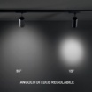 Immagine di Faro Per Sistema A Binario Trifase Led CCT 30w Ottica Regolabile Explorer Intec