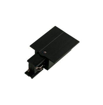 Immagine di Innesto Destro Per Binario Trifase Ad Incasso Bianco Nero Track Intec