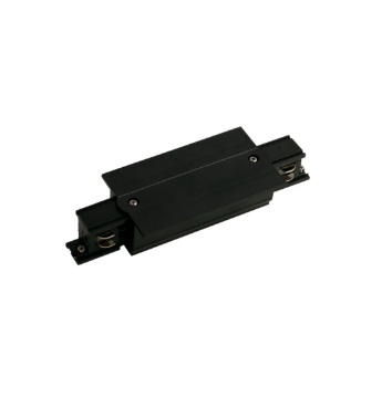 Immagine di Connettore Lineare Ad Incasso Per Binario Trifase Bianco Nero Track Intec