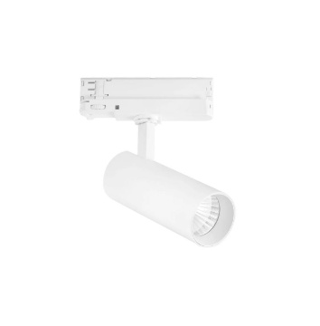 Immagine di Proiettore Led 20w Bianco-Nero Orientabile Per Sistema A Binario Trifase Intec