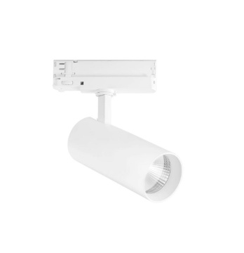 Immagine di Proiettore Cilindro Led 30w Plane Bianco-Nero Orientabile Per Binari Trifase Intec
