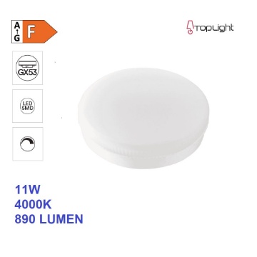 Immagine di Lampadina Gx53 Dimmerabile Led 11W 4000K 890Lm Luce Naturale  Top Light