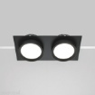 Immagine di Faretto Squadrato Da Incasso Nero 2 Luci Led Gx53 Hoop Maytoni