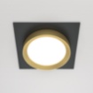 Immagine di Faretto Da Incasso Quadrato Nero Oro Led Gx53 110mm Hoop Maytoni