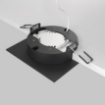 Immagine di Faretto Da Incasso Quadrato Nero Oro Led Gx53 110mm Hoop Maytoni