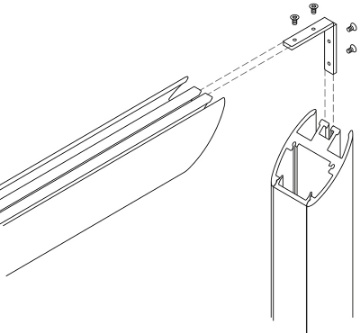 Immagine di Giunzione Angolare Piccola Piegata Per Profili Gea Led