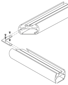 Immagine di Giunzione Ad Angolo Elle Piccola Per Profili Gea Led