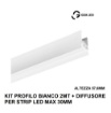 Immagine di Profilo In Alluminio Bianco 2Mt Per Strisce Led Max 30mm Rabat GRAPB1 Gea