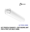 Immagine di Profilo Bianco 2 Metri Per Strisce LED Max 20mm Baku G Gea