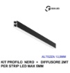 Immagine di Profilo 2mt Plafone Nero Per Strisce Led max 5 mm Bled P Gea