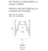 Immagine di Profilo Plafone 2mt Bianco Per Strisce Led 10 mm Bucarest P Gea