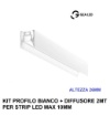 Immagine di Profilo Plafone 2mt Bianco Per Strisce Led 10 mm Bucarest P Gea