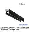 Immagine di Profilo Plafone 2mt Nero Per Strisce Led 10 mm Bucarest P Gea