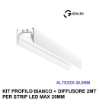 Immagine di Profilo Plafone 2mt Bianco Opaco Per Strisce Led 20mm Bucarest G Gea