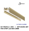 Immagine di Profilo Plafone 2mt Oro Per Strisce Led 20mm Bucarest G Gea