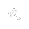 Immagine di Profilo Angolare 2mt Bianco Per Strip Led 10 mm Avana Gea