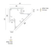 Immagine di Profilo Angolare Biemissione Lubiana D 3mt Bianco Per 2 Strip Led max 10 mm Gea Luce