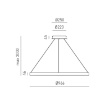 Immagine di Lampadario Criseide Gea Luce Anello Grande Bianco Led 100W 3000k Dimmerabile