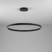Immagine di Lampadario Grande Cerchio Nero Biemissione Led 100W 3000k Dimmerabile Criseide Gea