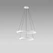 Immagine di Sospensione Bianca Due Anelli Led 60W 3000k Dimmerabile Criseide S2/P Gea Luce