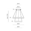Immagine di Sospensione Criseide Due Anelli Neri Led 60W 3000k Dimmerabile Gea Luce