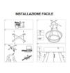 Immagine di Lampadario 2 Cerchi Led Biemissione 75w 3000k Dimmerabile Criseide S2/G Bianco Gea Luce