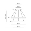 Immagine di Lampadario 2 Cerchi Led Biemissione 75w 3000k Dimmerabile Criseide S2/G Bianco Gea Luce