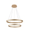 Immagine di Lampadario Doppio Anello Oro Led Dimmerabile 75w 3000k Criseide S2/G Gea Luce