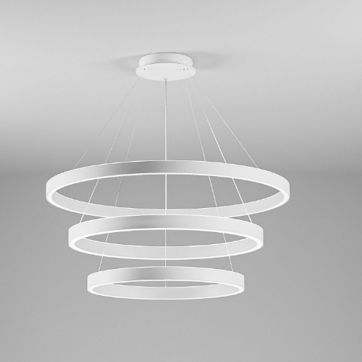 Immagine di Lampadario Bianco 3 Anelli Led 125w 3000k Dimmerabile Criseide S3 Gea Luce