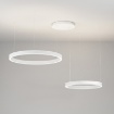 Immagine di Sospensione Moderna Con Due Cerchi Decentrati Led Dimmerabile 75w 3000k Criseide Gea Led