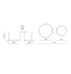 Immagine di Sospensione Decentrata Con 2 Cerchi Dorati Led Dimmerabile 75w 3000k Criseide SS/2D Gea Led