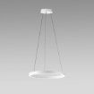 Immagine di Lampadario Salotto Moderno Criseide S/G Gea Luce Anello Bianco Led 80w 3000k Dimmerabile