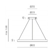 Immagine di Lampadario Moderno Cerchio Nero 80cm Criseide S/G Gea Luce Led 80w 3000k