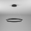 Immagine di Lampadario Moderno Cerchio Nero 80cm Criseide S/G Gea Luce Led 80w 3000k