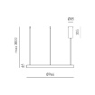Immagine di Lampadario Rotondo Nero Da Tavolo Led 100w 3000k Con Decentramento Criseide S/1G Gea