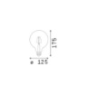 Immagine di Lampadina E27 Globo Trasparente 125mm Led 8w 4000K 920Lm Ideal Lux