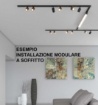Immagine di Binario Monofase Alimentazione Diretta 230V Nero 2Mt Top Light