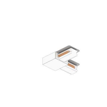 Immagine di Giunto Angolare Elettrificato Bianco Per Binario Monofase Top Light