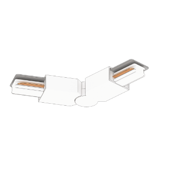 Immagine di Giunto Snodabile Elettrificato Bianco Per Binario Monofase Top Light