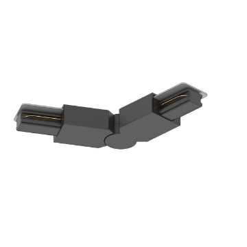 Immagine di Giunto Elettrificato Snodabile Nero Per Binario Monofase Top Light